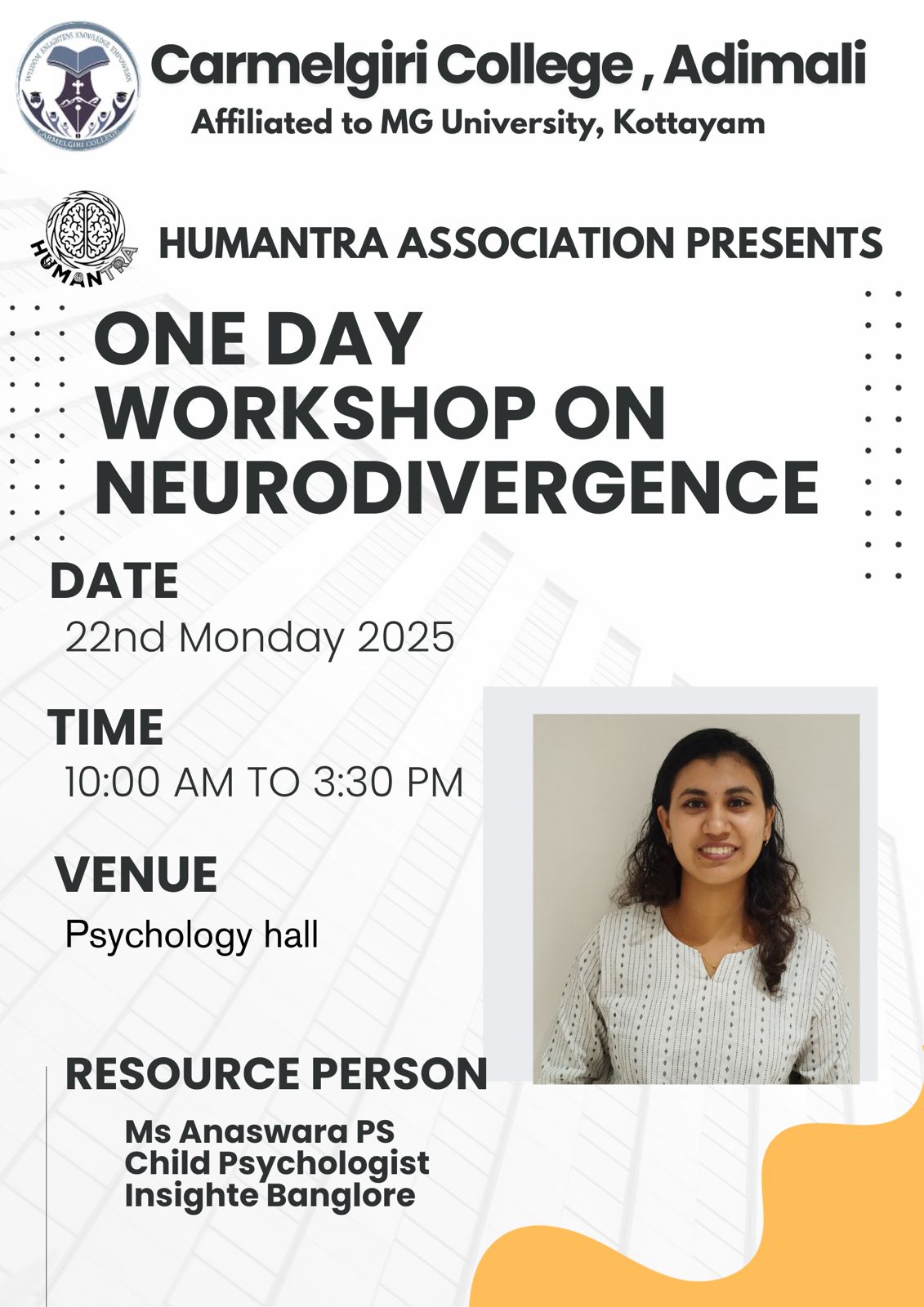 Workshop on Neurodivergence Conducted by Psychology Association “Humantra”